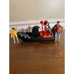 Jurassic world zodiac Boat Toy Set with 2 Action Figures and Accessories